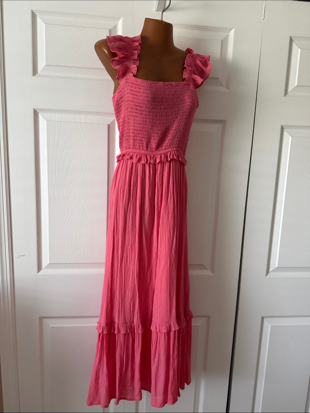 mine Coral-Pink Flowy Maxi Dress